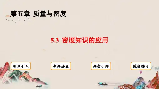 5.3  密度知识的应用课件(31张ppt)