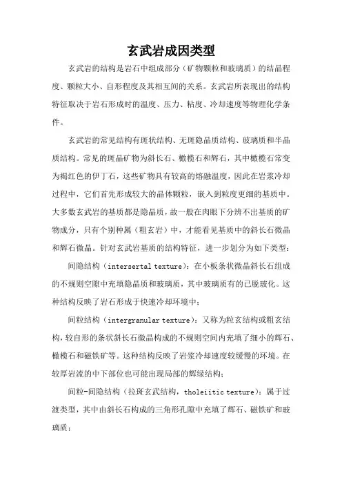 玄武岩成因类型