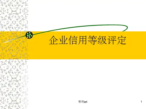 《企业信用等级评定》PPT课件