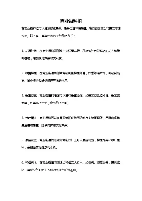 商业街种植
