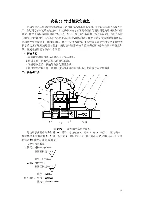 滑动轴承实验之一