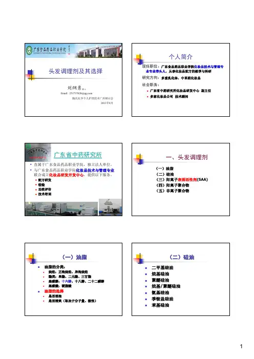 头发调理剂及其选择
