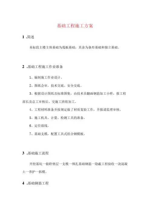 基础工程施工方案