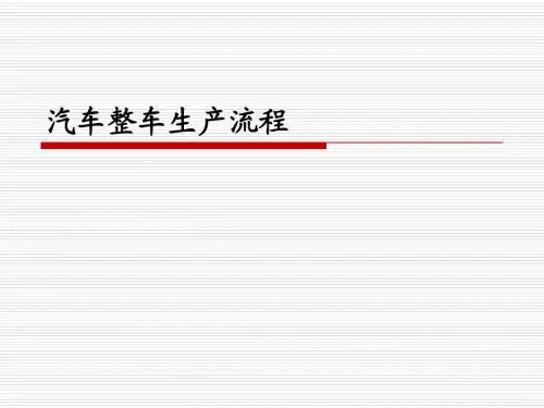 汽车生产流程(图文详解)