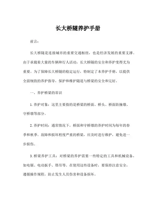 长大桥隧养护手册