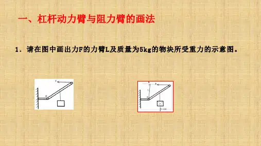 中考物理复习：杠杆作图专项练习及答案