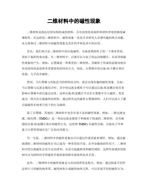 二维材料中的磁性现象
