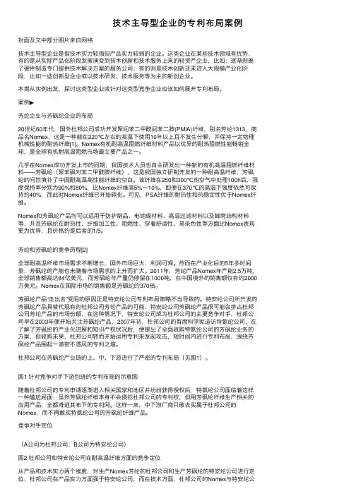 技术主导型企业的专利布局案例