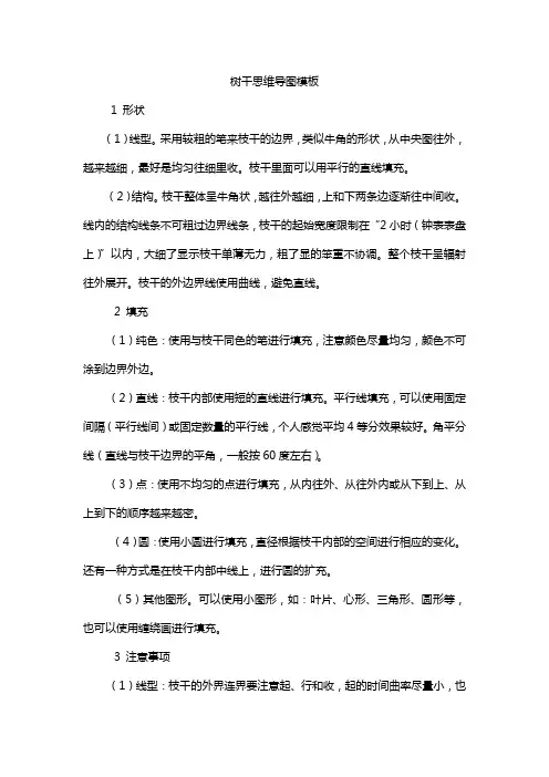 树干思维导图模板