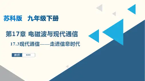 17.3现代通信——走进信息时代(课件)九年级物理下册(苏科版)