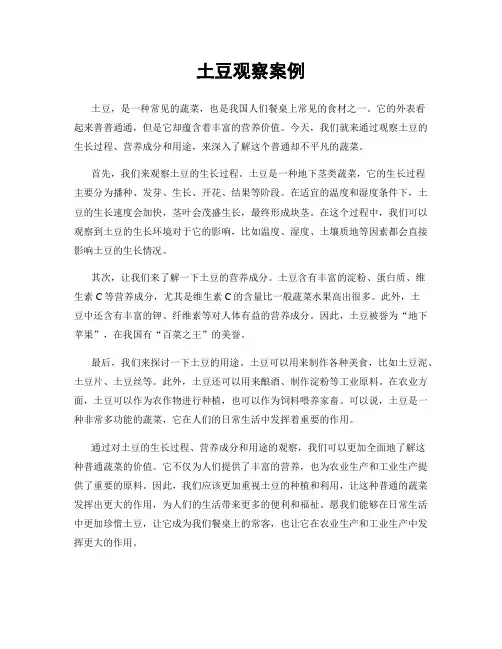 土豆观察案例