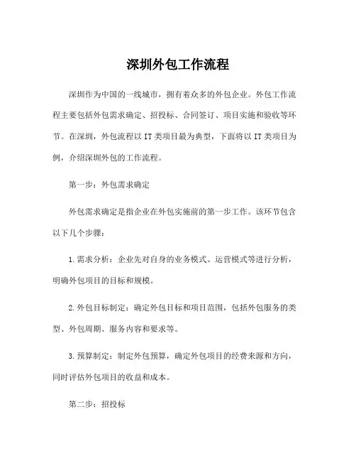 深圳外包工作流程