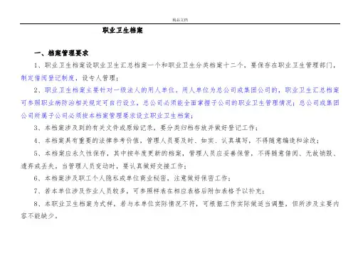 职业病档案