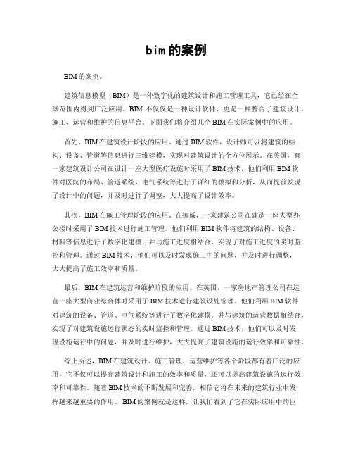 bim的案例