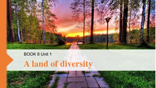 人教版(新课程标准)选修8Unit1Alandofdiversity复习课件