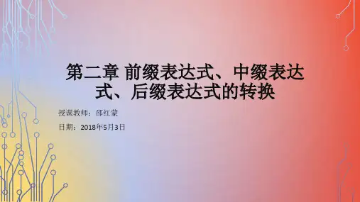 第二章 前缀表达式、中缀表达式、后缀表达式的转换
