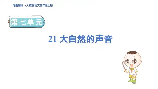 三年级语文上册21 大自然的声音课件