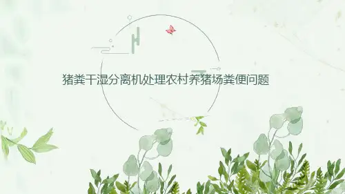 猪粪干湿分离机处理农村养猪场粪便问题