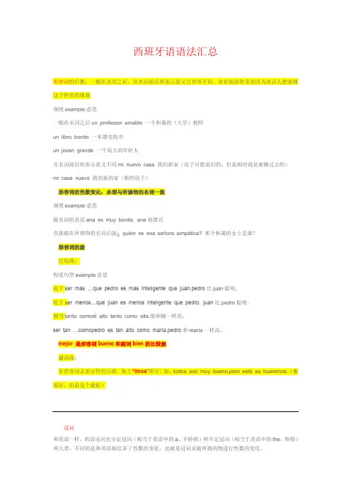 西班牙语语法