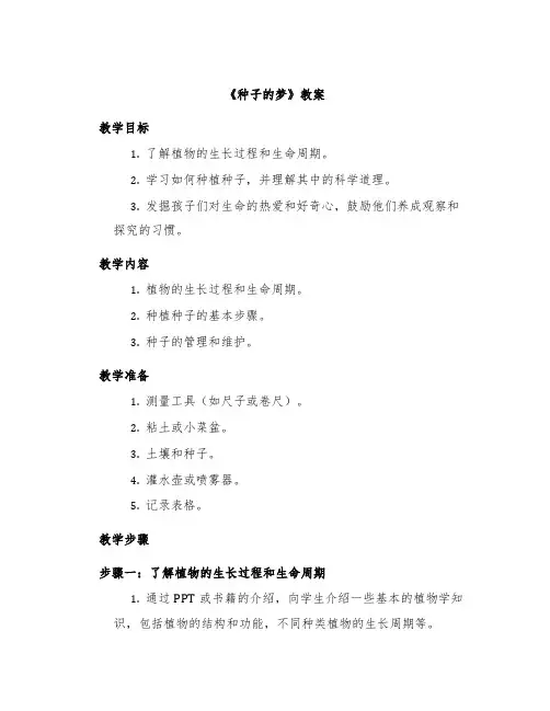 《种子的梦》教案