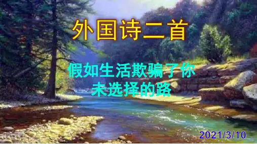 《假如生活欺骗了你》《未选择的路》精品PPT课件