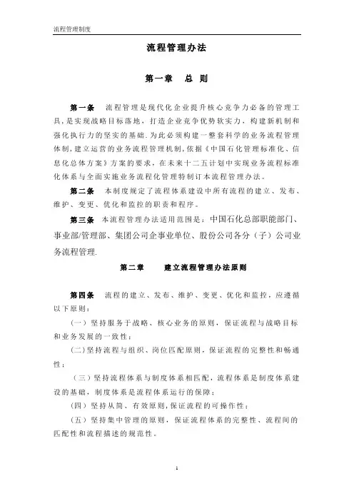 企业业务流程管理办法