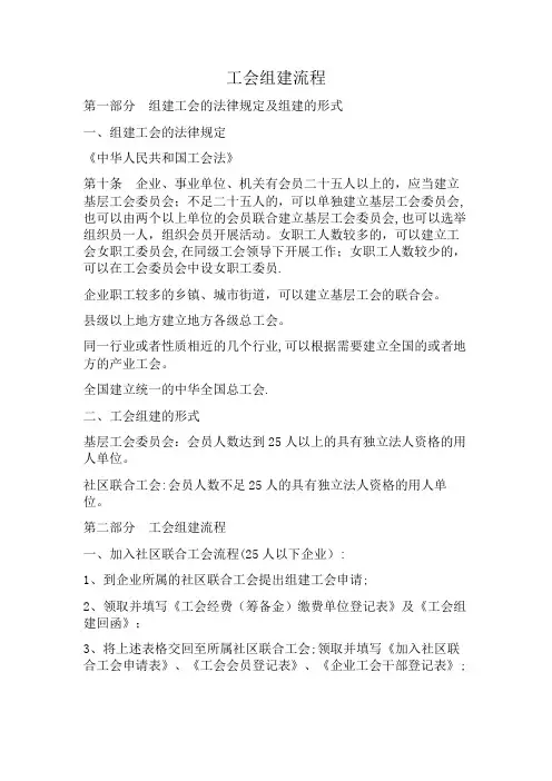 工会组建流程