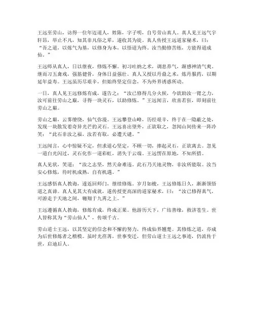 劳山道士_文言文翻译
