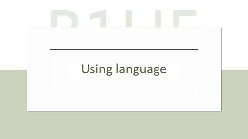 UNIT5VOCABULARYANDLISTENING课件高一英语外研版必修第一册
