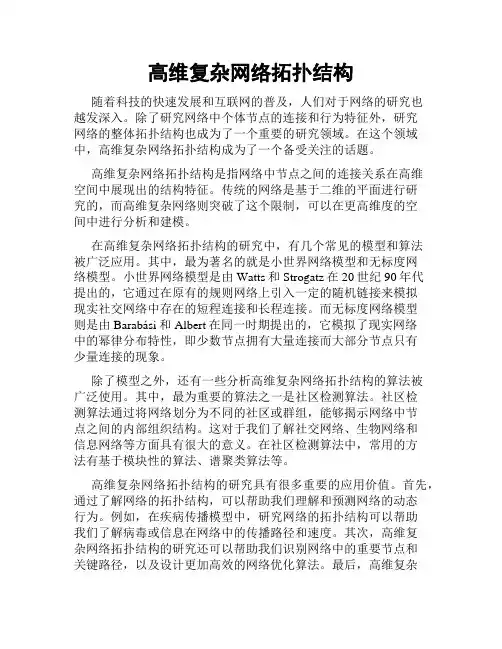 高维复杂网络拓扑结构