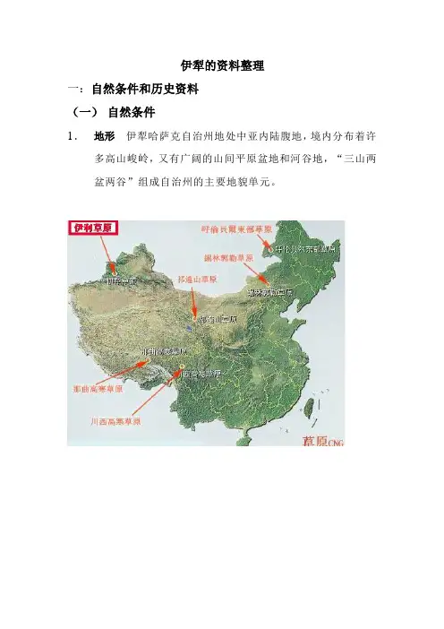 伊犁资料总结