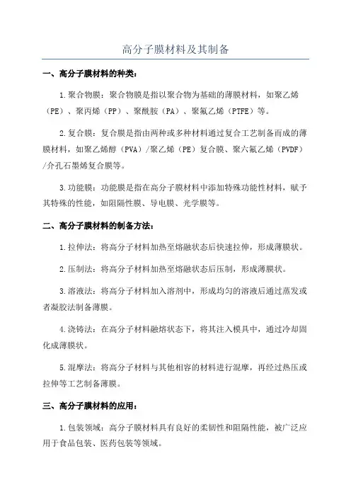 高分子膜材料及其制备
