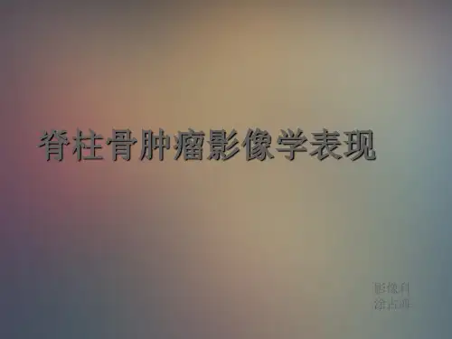 脊柱骨肿瘤影像学表现