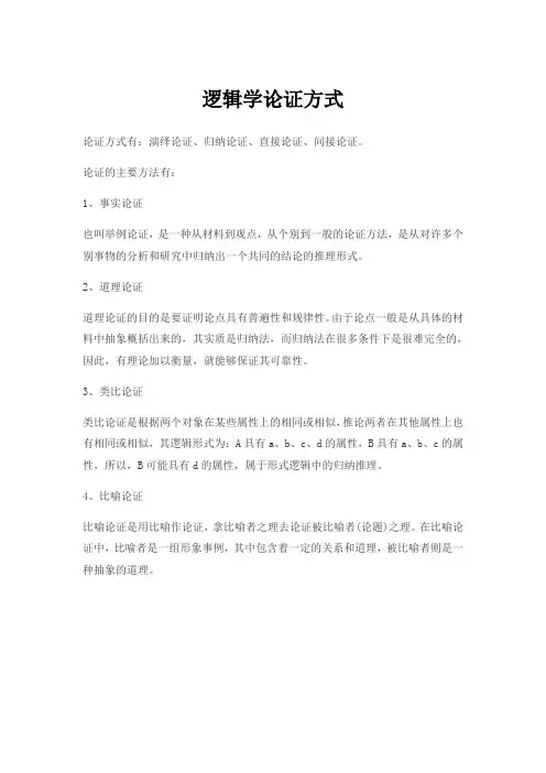 逻辑学论证方式