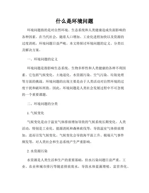 什么是环境问题