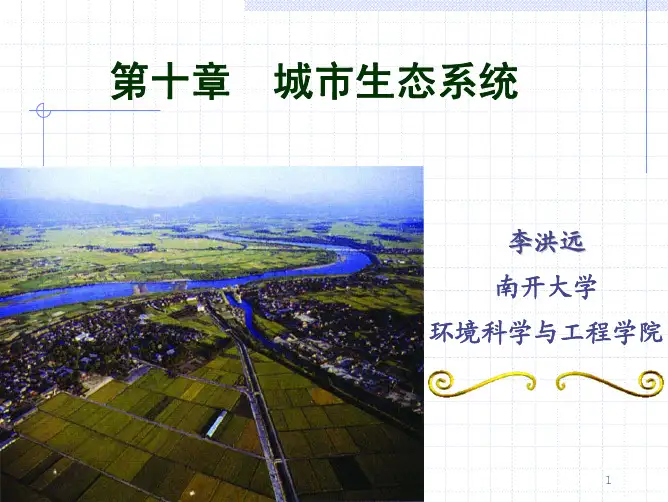 第十章城市生态系统-生物探索