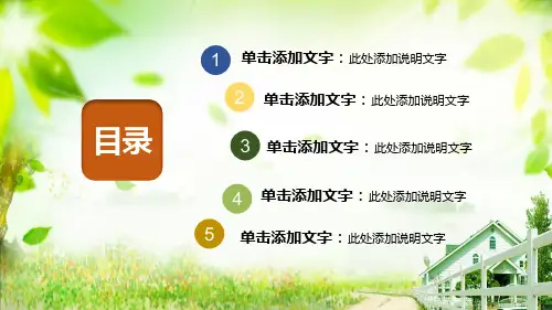 绿色清新爱护环境保护家园教育课件ppt模板