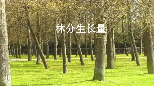 林分调查—林分生长量测算(森林调查课件)