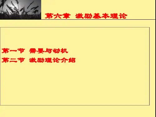 组织行为学(第六章激励基本理论)精品PPT课件