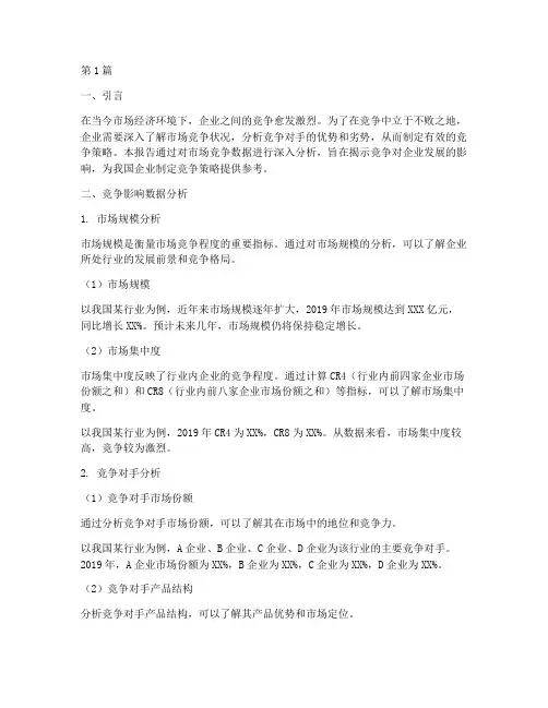 竞争影响数据分析报告(3篇)