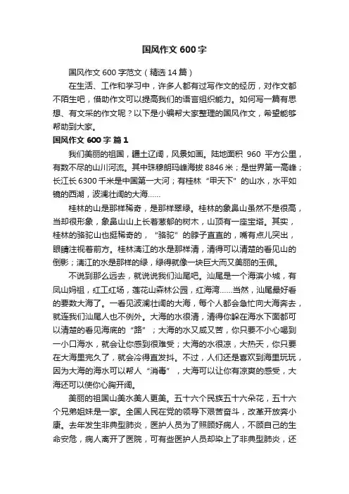 国风作文600字范文（精选14篇）