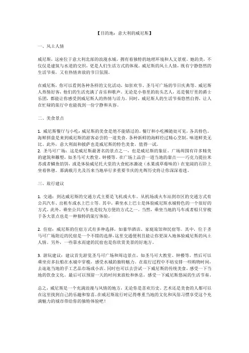 意大利的威尼斯 介绍