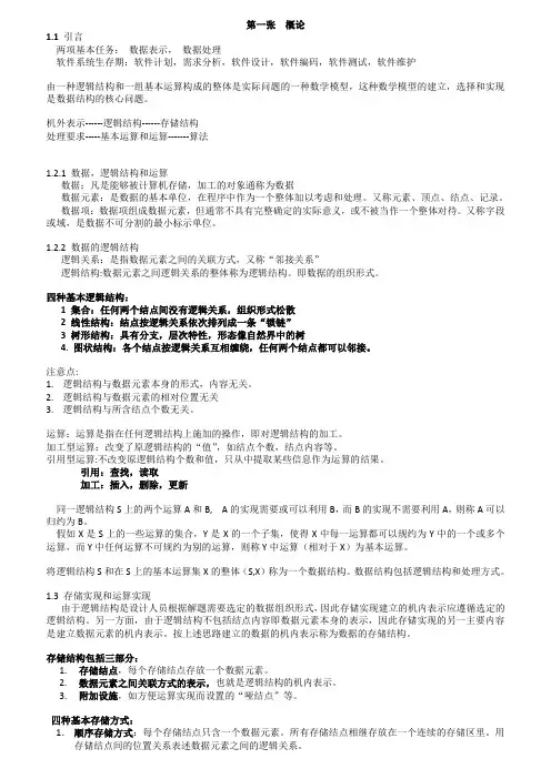 自考02142《数据结构导论》串讲笔记
