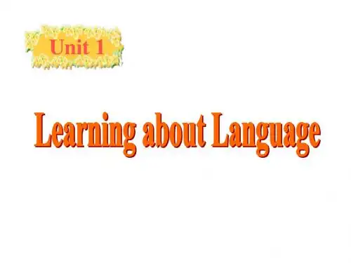2019人教版高中英语选修10课件：Unit1 Learning about language(共16张PPT)教育精品.ppt