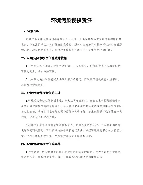 环境污染侵权责任