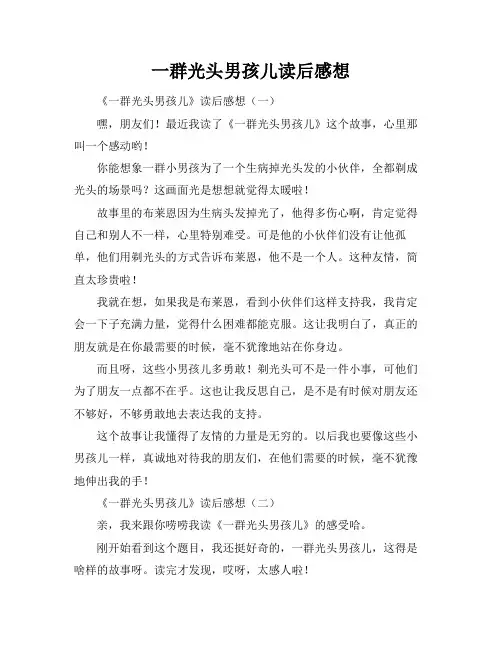 一群光头男孩儿读后感想
