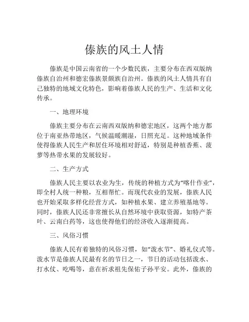 傣族的风土人情