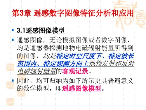 遥感数字图像特征分析和应用