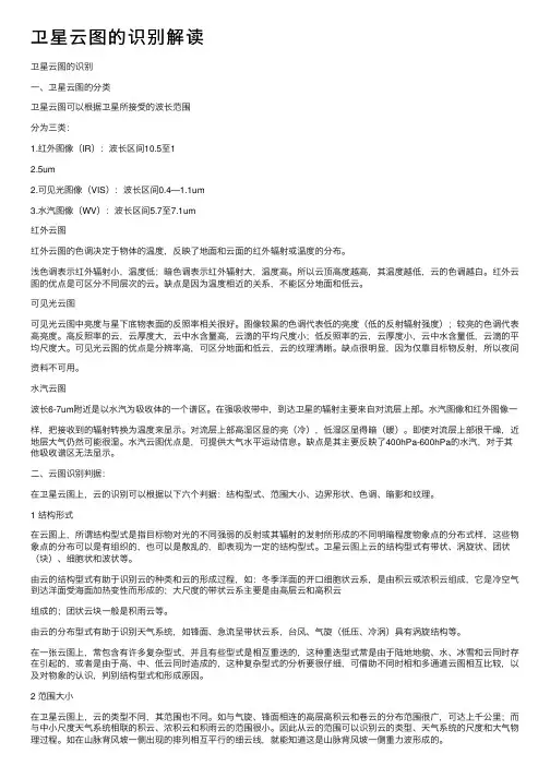 卫星云图的识别解读