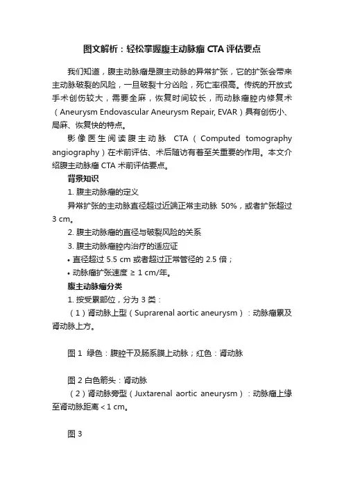 图文解析：轻松掌握腹主动脉瘤CTA评估要点